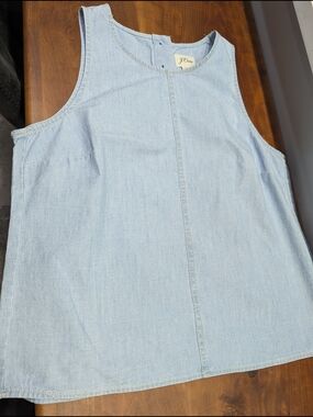J. Crew Light Blue Denim Sleeveless Top